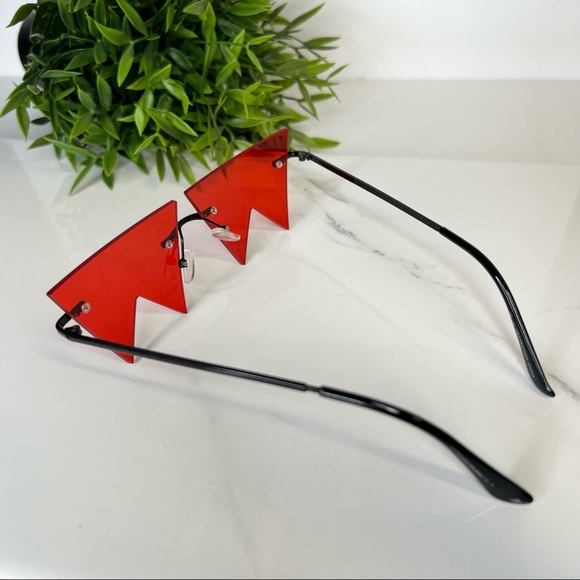 Fashion Sunglasses Red Pointy - Picture 3 of 3